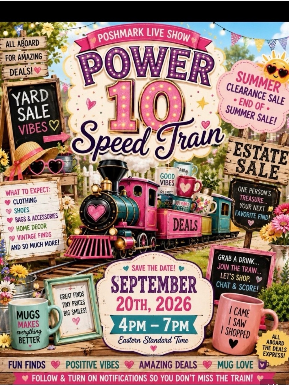 Power 10 Speed Train Show Flyer